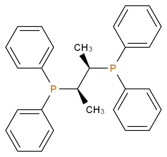 (2R,3R)-(+)-2,3-双(二苯基膦)丁烷_分子结构_CAS_74839-84-2)