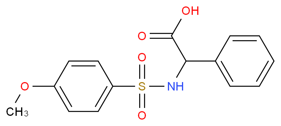 2-{[(4-Methoxyphenyl)sulfonyl]amino}-2-phenylacetic acid_分子结构_CAS_117309-46-3)