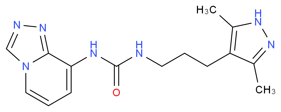N-[3-(3,5-dimethyl-1H-pyrazol-4-yl)propyl]-N'-[1,2,4]triazolo[4,3-a]pyridin-8-ylurea_分子结构_CAS_)