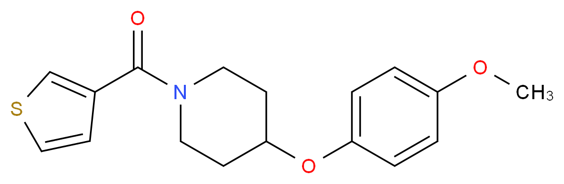 4-(4-methoxyphenoxy)-1-(3-thienylcarbonyl)piperidine_分子结构_CAS_)
