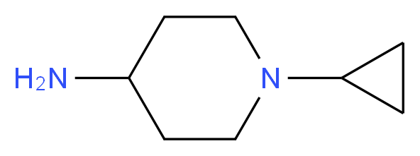 1-cyclopropylpiperidin-4-amine_分子结构_CAS_62813-02-9