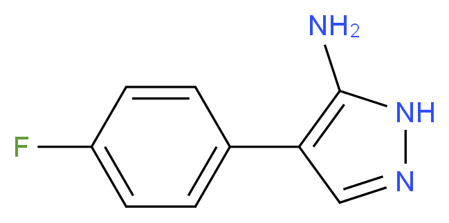 4-(4-fluorophenyl)-1H-pyrazol-5-amine_分子结构_CAS_5848-04-4