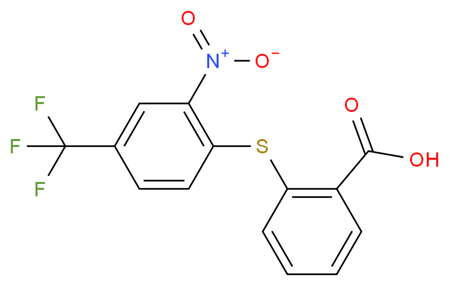 2-(2-Nitro-4-trifluoromethyl-phenylsulfanyl)-benzoic acid_分子结构_CAS_1545-75-1)