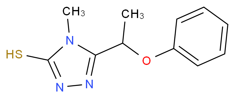4-methyl-5-(1-phenoxyethyl)-4H-1,2,4-triazole-3-thiol_分子结构_CAS_669750-24-7