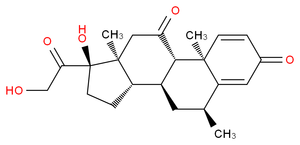 (1S,2R,8S,10S,11S,14R,15S)-14-hydroxy-14-(2-hydroxyacetyl)-2,8,15-trimethyltetracyclo[8.7.0.0<sup>2</sup>,<sup>7</sup>.0<sup>1</sup><sup>1</sup>,<sup>1</sup><sup>5</sup>]heptadeca-3,6-diene-5,17-dione_分子结构_CAS_91523-05-6