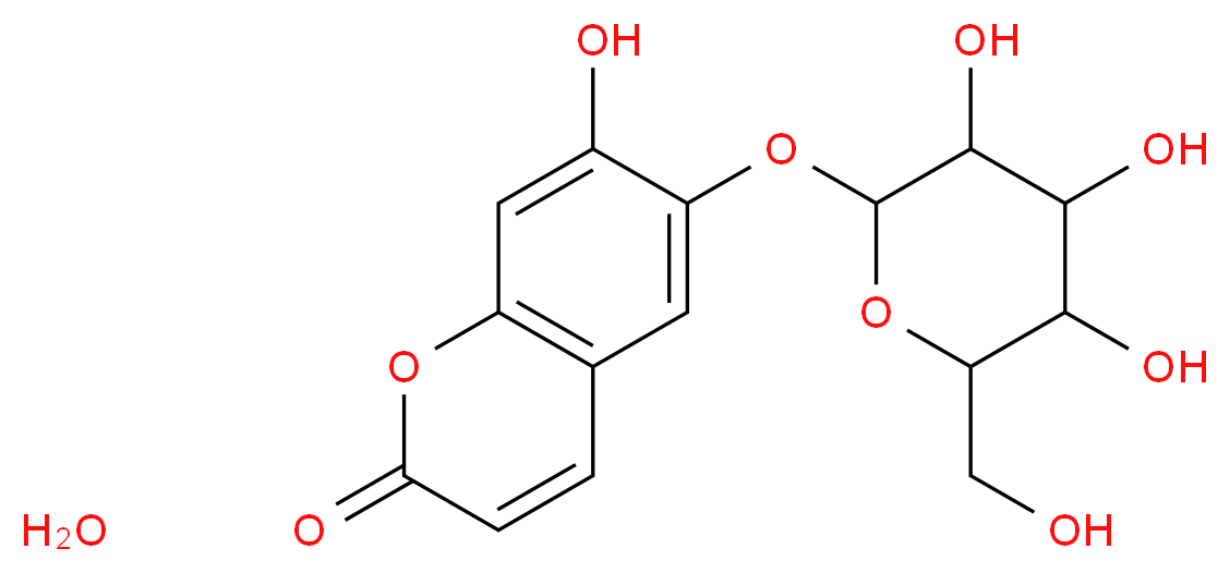 ESCULIN MONOHYDRATE_分子结构_CAS_531-75-9)