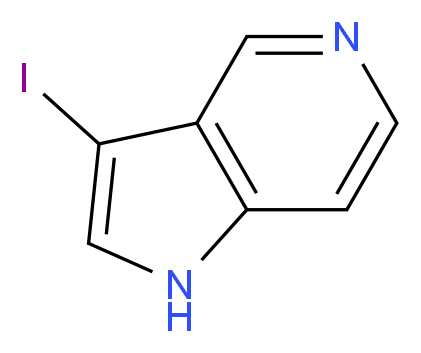 3-iodo-1H-pyrrolo[3,2-c]pyridine_分子结构_CAS_)