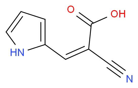 2-Cyano-3-(1H-pyrrol-2-yl)acrylic acid_分子结构_CAS_122520-93-8)