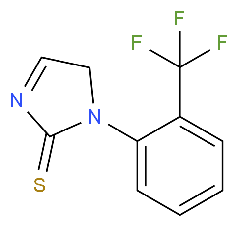 1-[2-(trifluoromethyl)phenyl]-2,5-dihydro-1H-imidazole-2-thione_分子结构_CAS_25372-17-2