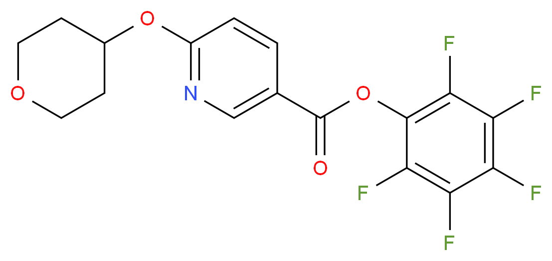 Pentafluorophenyl 6-(tetrahydropyran-4-yloxy)nicotinate 97%_分子结构_CAS_910036-96-3)