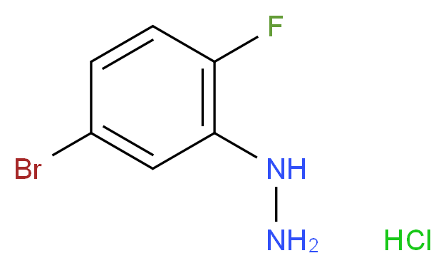 5-Bromo-2-fluorophenylhydrazine hydrochloride_分子结构_CAS_214916-08-2)