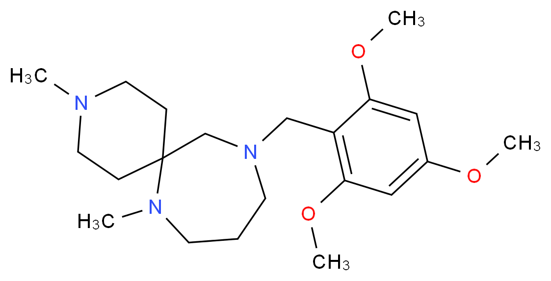 3,7-dimethyl-11-(2,4,6-trimethoxybenzyl)-3,7,11-triazaspiro[5.6]dodecane_分子结构_CAS_)
