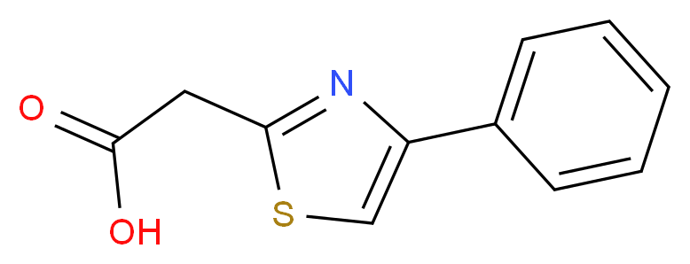 2-(4-Phenylthiazol-2-yl)acetic acid_分子结构_CAS_38107-10-7)