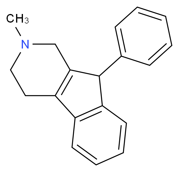 2-methyl-9-phenyl-1H,2H,3H,4H,9H-indeno[2,1-c]pyridine_分子结构_CAS_82-88-2