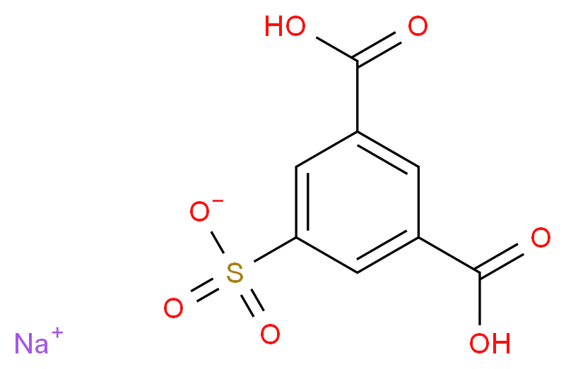 sodium 3,5-dicarboxybenzene-1-sulfonate_分子结构_CAS_6362-79-4