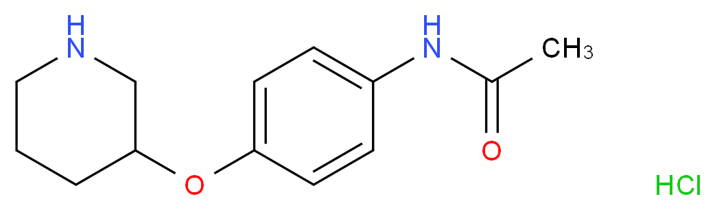 N-[4-(3-Piperidinyloxy)phenyl]acetamide hydrochloride_分子结构_CAS_)