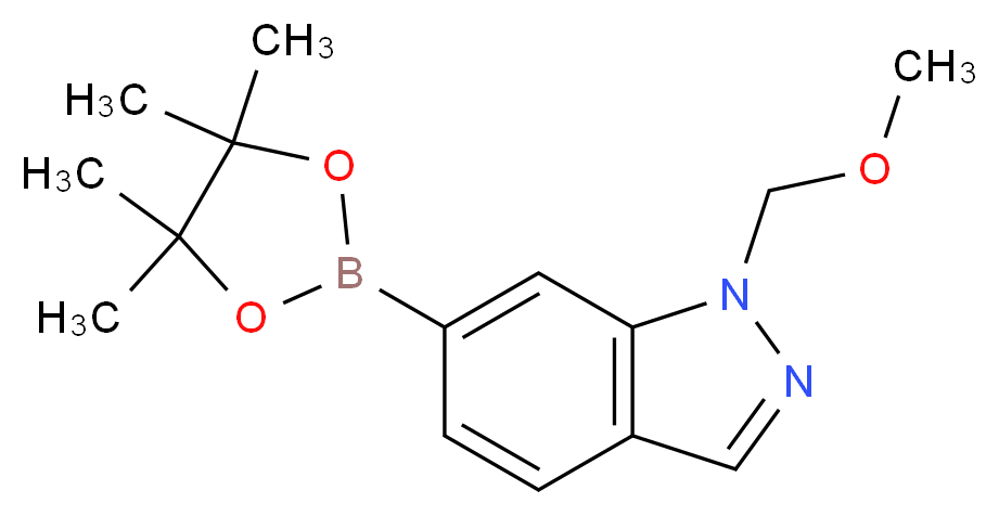 1-(methoxymethyl)-6-(tetramethyl-1,3,2-dioxaborolan-2-yl)-1H-indazole_分子结构_CAS_1256360-14-1