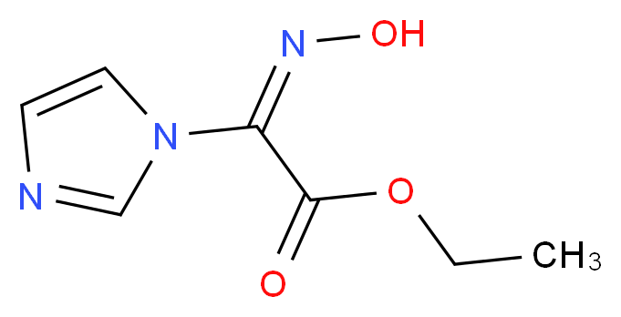 ethyl (2E)-2-(N-hydroxyimino)-2-(1H-imidazol-1-yl)acetate_分子结构_CAS_95080-92-5