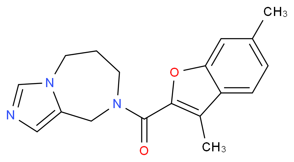8-[(3,6-dimethyl-1-benzofuran-2-yl)carbonyl]-6,7,8,9-tetrahydro-5H-imidazo[1,5-a][1,4]diazepine_分子结构_CAS_)