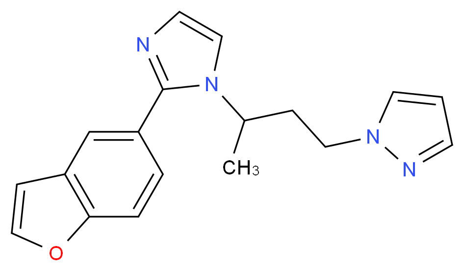 1-{3-[2-(1-benzofuran-5-yl)-1H-imidazol-1-yl]butyl}-1H-pyrazole_分子结构_CAS_)