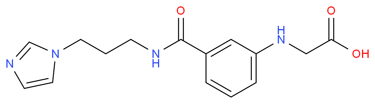 {[3-({[3-(1H-imidazol-1-yl)propyl]amino}carbonyl)phenyl]amino}acetic acid_分子结构_CAS_)