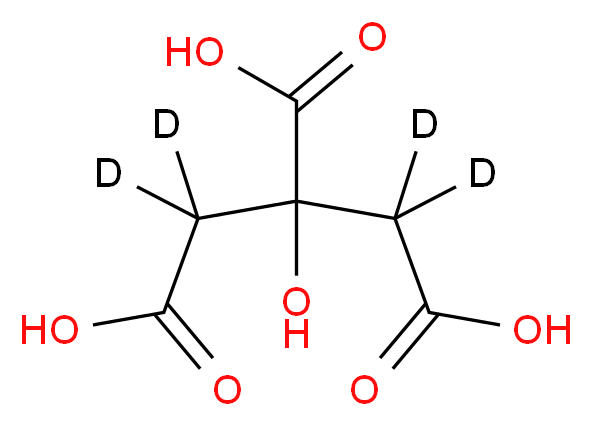 Citric Acid-2,2,4,4-d4_分子结构_CAS_147664-83-3)