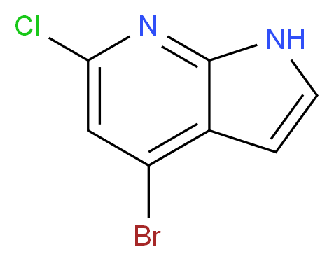 4-Bromo-6-chloro-1H-pyrrolo[2,3-b]pyridine_分子结构_CAS_942920-50-5)