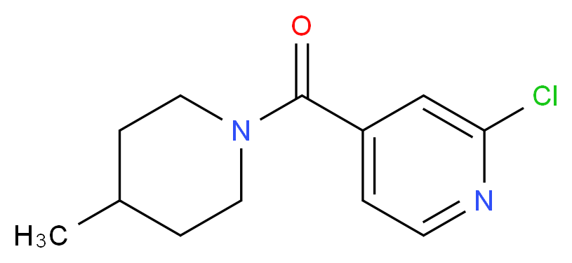 2-chloro-4-(4-methylpiperidine-1-carbonyl)pyridine_分子结构_CAS_1019405-64-1