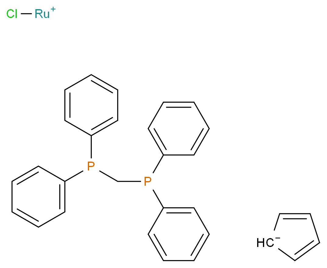 [(diphenylphosphanyl)methyl]diphenylphosphane; chlororutheniumylium; cyclopenta-2,4-dien-1-ide_分子结构_CAS_71397-33-6