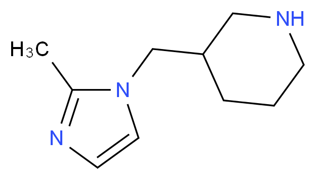 3-[(2-methyl-1H-imidazol-1-yl)methyl]piperidine_分子结构_CAS_959237-54-8