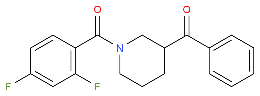 [1-(2,4-difluorobenzoyl)-3-piperidinyl](phenyl)methanone_分子结构_CAS_)