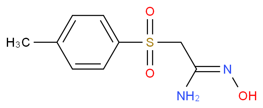 N'-Hydroxy-2-[(4-methylphenyl)sulfonyl]-ethanimidamide_分子结构_CAS_72660-98-1)