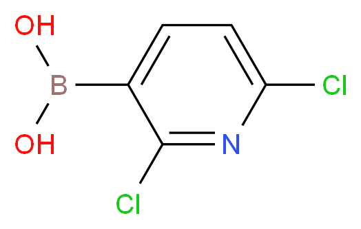 2,6-Dichloropyridine-3-boronic acid_分子结构_CAS_148493-34-9)