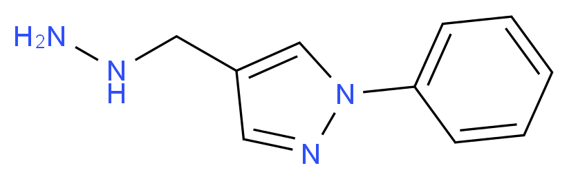 4-(hydrazinylmethyl)-1-phenyl-1H-pyrazole_分子结构_CAS_926268-64-6