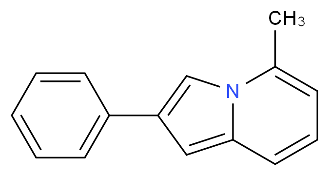 5-methyl-2-phenylindolizine_分子结构_CAS_36944-99-7