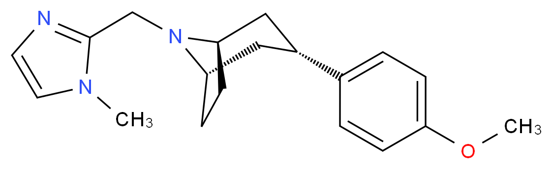 (3-endo)-3-(4-methoxyphenyl)-8-[(1-methyl-1H-imidazol-2-yl)methyl]-8-azabicyclo[3.2.1]octane_分子结构_CAS_)