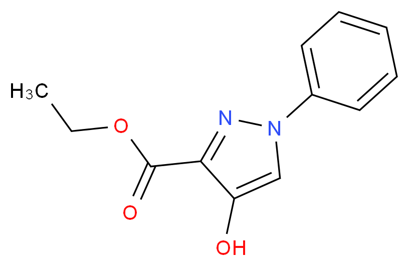 ethyl 4-hydroxy-1-phenyl-1H-pyrazole-3-carboxylate_分子结构_CAS_39683-24-4