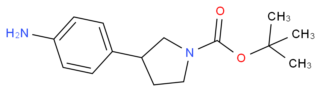 tert-butyl 3-(4-aminophenyl)pyrrolidine-1-carboxylate_分子结构_CAS_885270-24-6