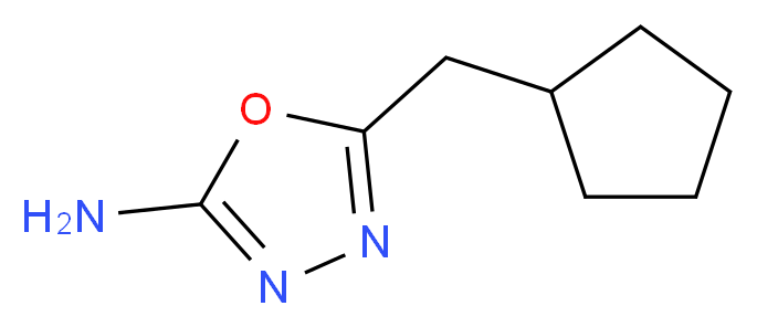 5-(cyclopentylmethyl)-1,3,4-oxadiazol-2-amine_分子结构_CAS_)