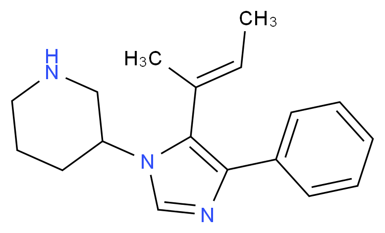 3-{5-[(1E)-1-methylprop-1-en-1-yl]-4-phenyl-1H-imidazol-1-yl}piperidine_分子结构_CAS_)