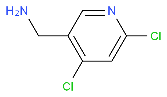 (4,6-dichloropyridin-3-yl)methanamine_分子结构_CAS_1060815-57-7