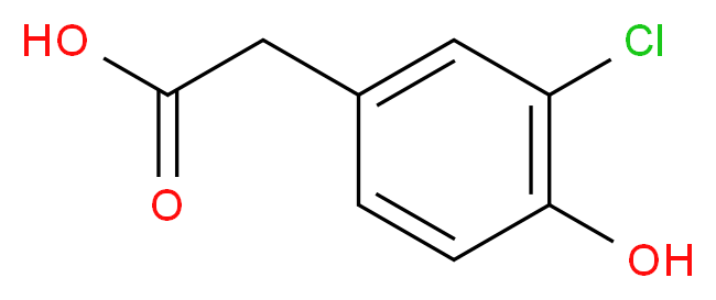 3-Chloro-4-hydroxyphenylacetic acid 98%_分子结构_CAS_33697-81-3)