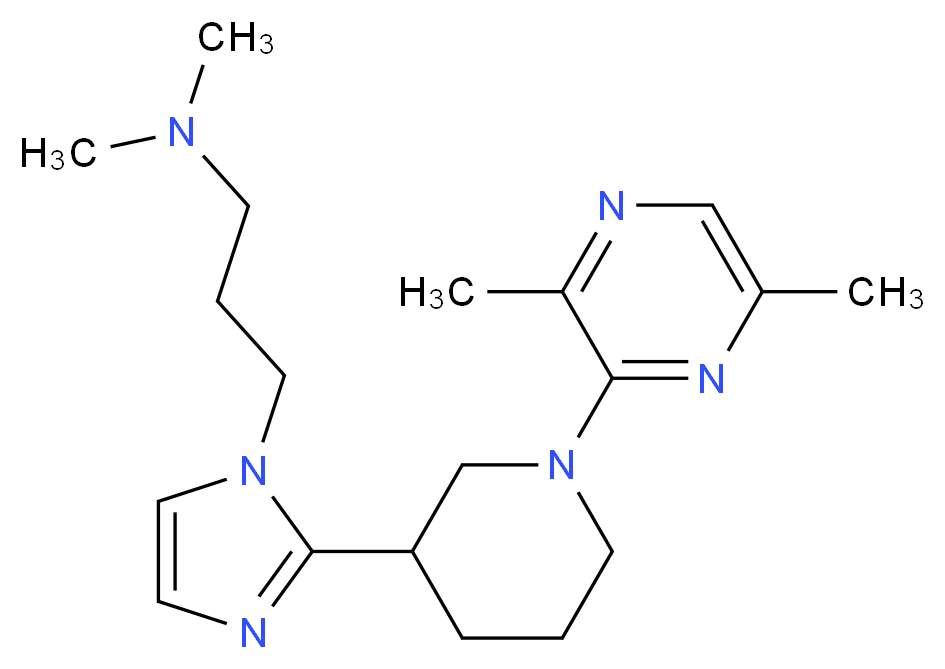 (3-{2-[1-(3,6-dimethylpyrazin-2-yl)piperidin-3-yl]-1H-imidazol-1-yl}propyl)dimethylamine_分子结构_CAS_)