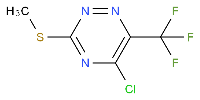 5-chloro-3-(methylsulfanyl)-6-(trifluoromethyl)-1,2,4-triazine_分子结构_CAS_1196152-33-6