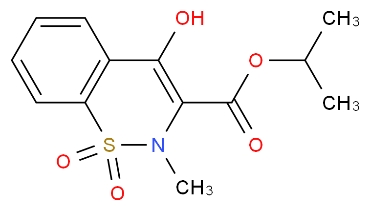 Isopropyl 4-Hydroxy-2-methyl-2H-1,2-benzothiazine-3-carboxylate 1,1-Dioxide (Piroxicam Impurity L)_分子结构_CAS_118854-48-1)