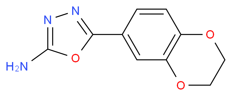 5-(2,3-dihydro-1,4-benzodioxin-6-yl)-1,3,4-oxadiazol-2-amine_分子结构_CAS_1039933-90-8