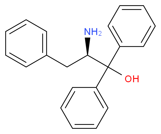 (R)-(+)-2-氨基-1,1,3-三苯基-1-丙醇_分子结构_CAS_86906-05-0)