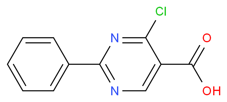 4-chloro-2-phenylpyrimidine-5-carboxylic acid_分子结构_CAS_343349-20-2