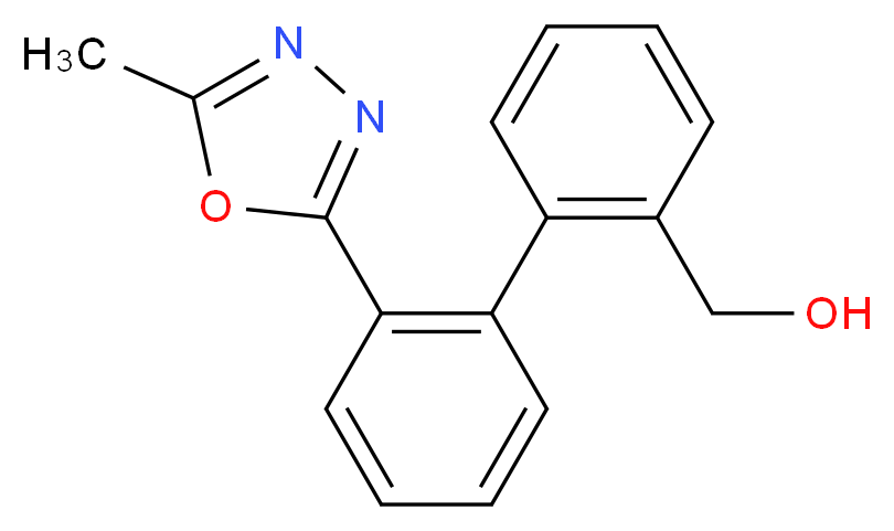 [2'-(5-methyl-1,3,4-oxadiazol-2-yl)biphenyl-2-yl]methanol_分子结构_CAS_)