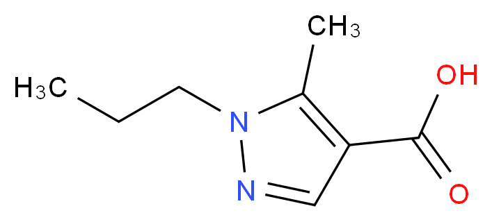 5-methyl-1-propyl-1H-pyrazole-4-carboxylic acid_分子结构_CAS_705270-06-0